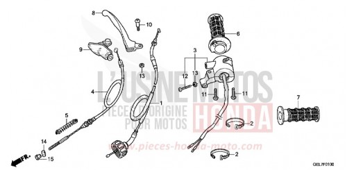 HANDLE LEVER/SWITCH/CABLE CRF50FH de 2017